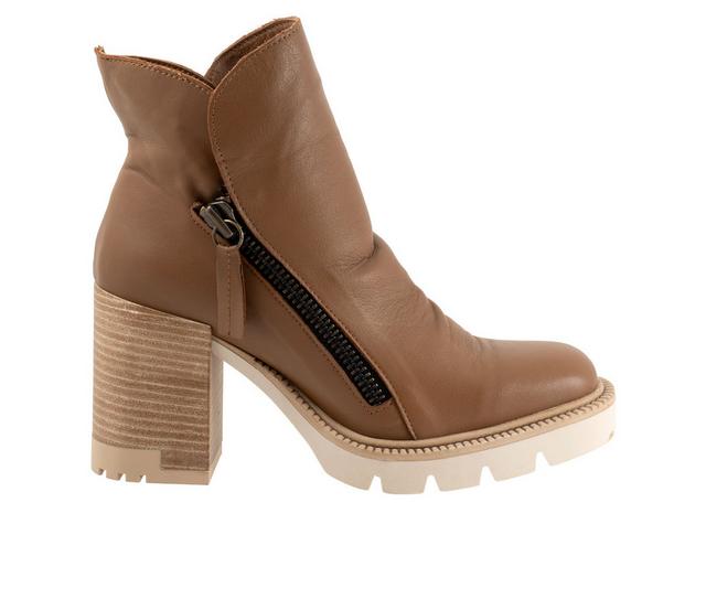 Women's Bueno Elliott Heeled Booties in Walnut color