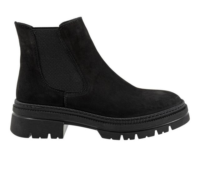 Women's Bueno Darla Chelsea Boots in Black Nubuck color