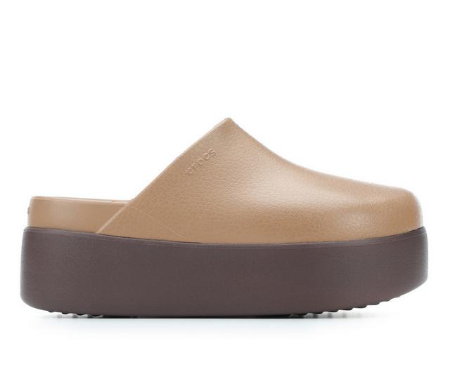 Women's Crocs Dylan Platform Clogs in Sepia color