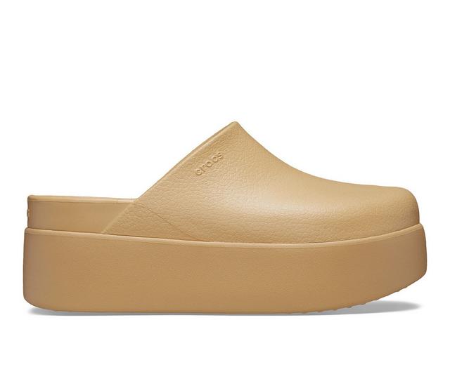 Women's Crocs Dylan Platform Clogs in Wheat color