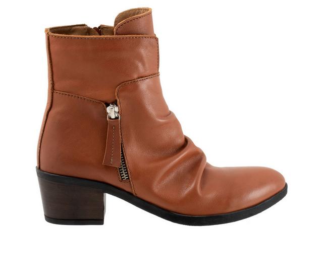 Women's Bueno Colbie Heeled Booties in Tobacco color