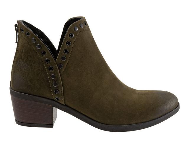Women's Bueno Cora Booties in Army Green Nub color