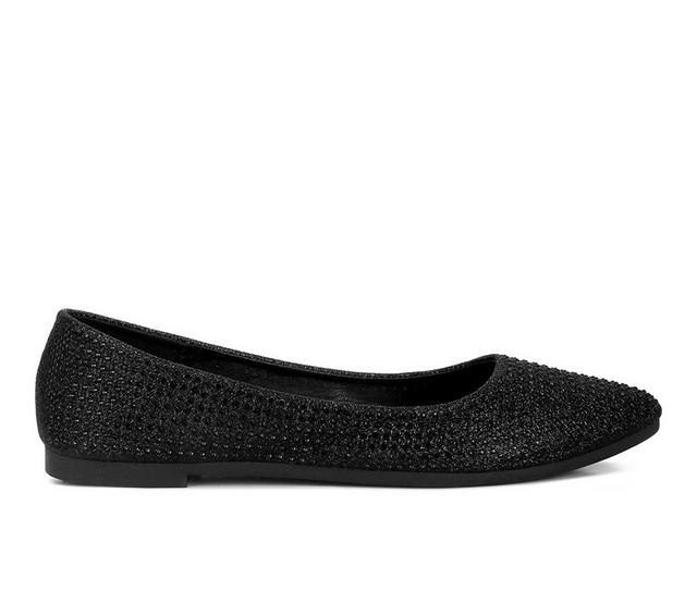 Women's London Rag Denki Flats in Black color