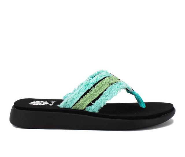 Women's Yellow Box Gilbert Flip-Flops in Teal color