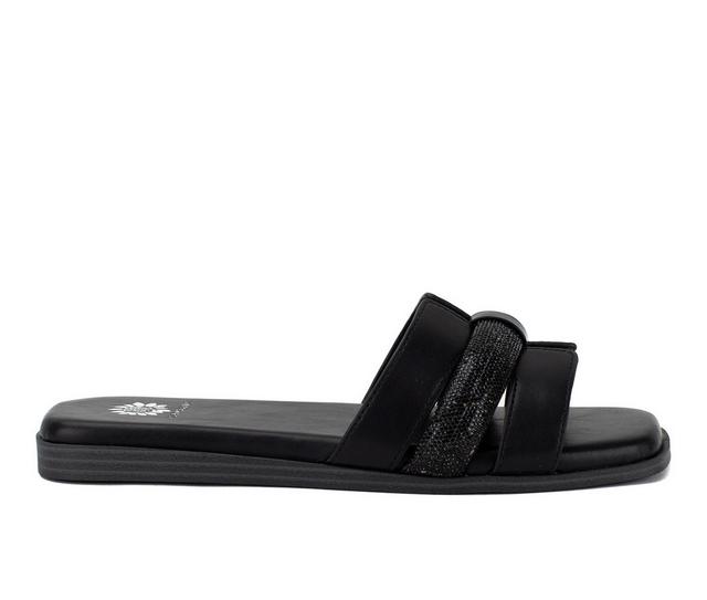 Women's Yellow Box Kerria Sandals in Black color