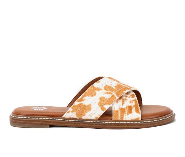 Women's Yellow Box Linta Sandals in Cow color