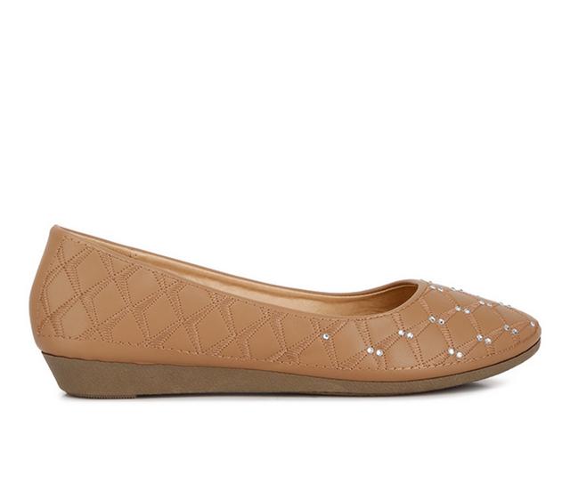 Women's London Rag Gia Flats in Tan color