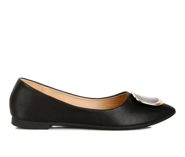 Women's London Rag Karder Flats in Black color