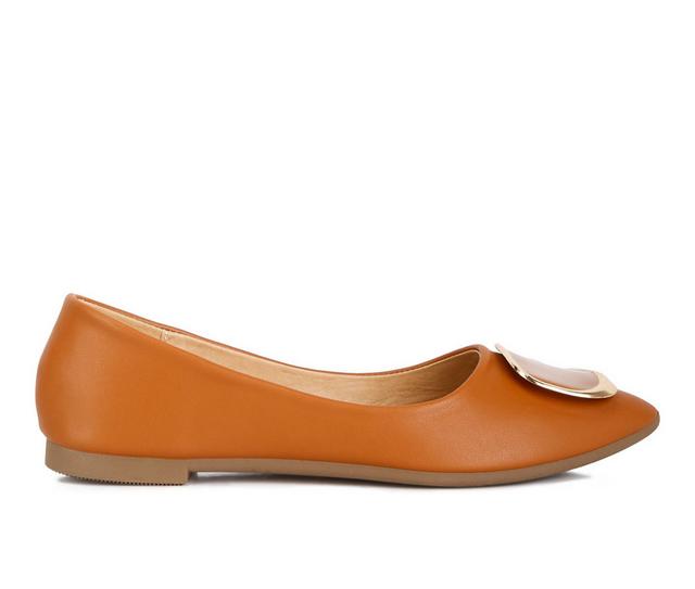 Women's London Rag Karder Flats in Tan color