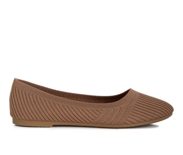Women's London Rag Ammie Flats in Taupe color