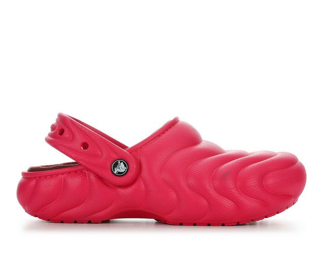 Adults' Crocs Classic Lined Overpuff Clog in Dragonfruit color