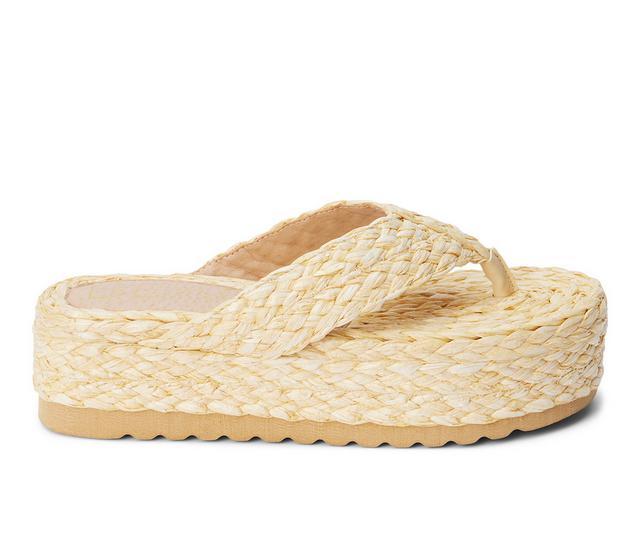 Women's Beach by Matisse Sailor Espadrille Platform Flip-Flops in Natural color