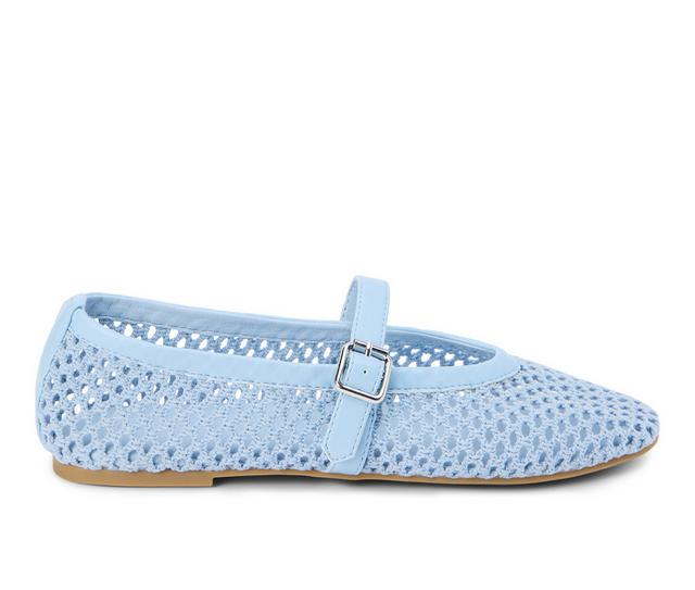Women's Coconuts by Matisse Nolita Mary Jane Flats in Powder Blue color
