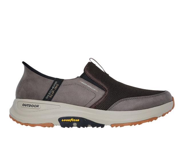 Men's Skechers Go 216425 Andes II Slip-In Sneakers in Brown color