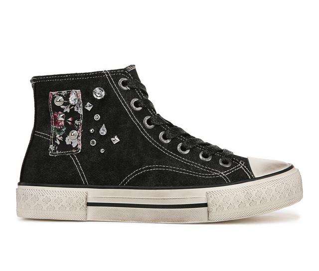 Women's Blowfish Malibu Kimber Hi Sneakers in Black Acid Wash color