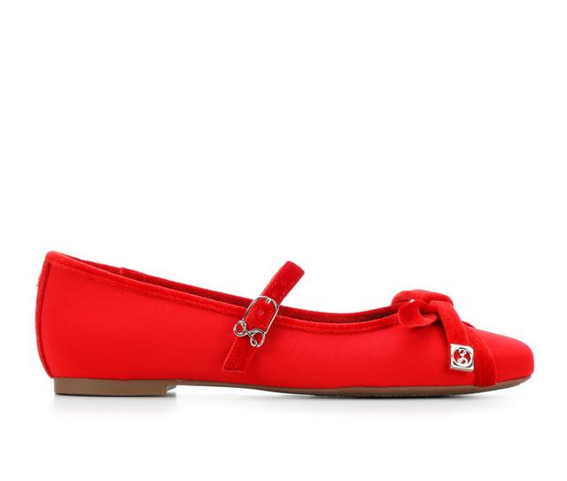 Women's Sam & Libby Flora Flats in Red Berry color