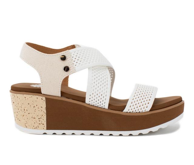 Women's Yellow Box Marnie Wedge Sandals in White color