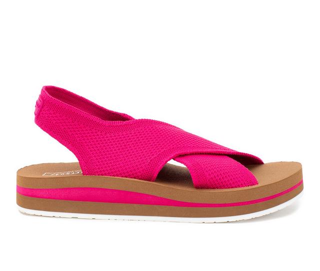 Women's Yellow Box Miranda Wedge Sandals in Fuchsia color