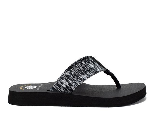 Women's Yellow Box Nadia Flip-Flops in Black color