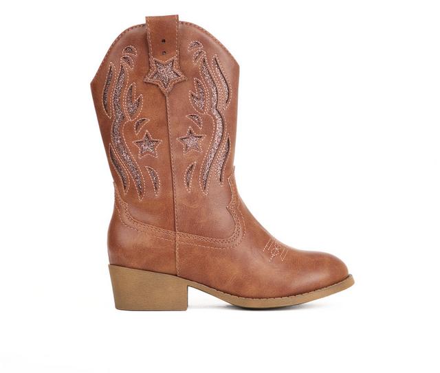 Girls' Jellypop Little Kid & Big Kid Spur Cowboy Boots in Cognac color