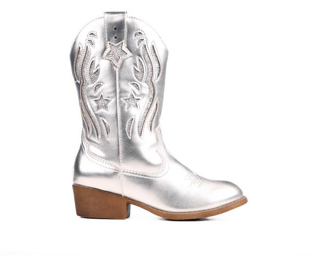 Girls' Jellypop Little Kid & Big Kid Spur Cowboy Boots in Silver color