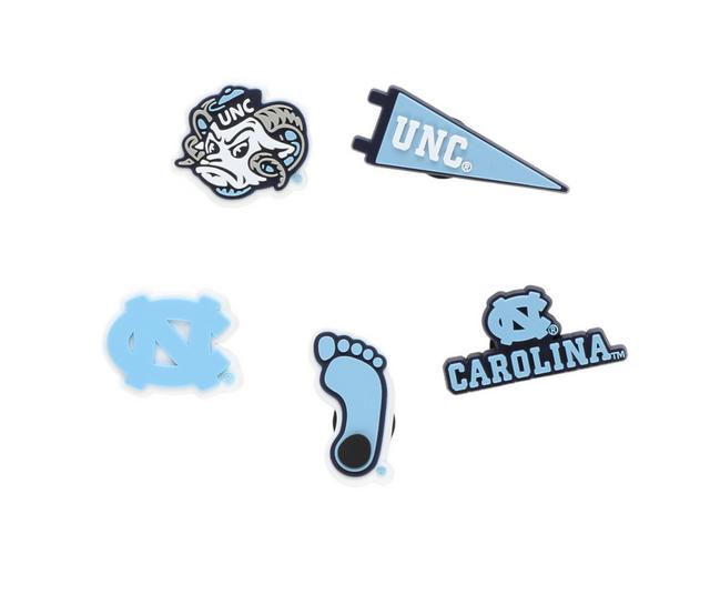 Crocs Jibbitz Collegiate 5 Pack in North Carolina color