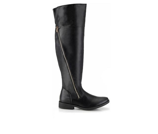 Women's Henry Ferrara Charm-502 Knee High Boots in Black color