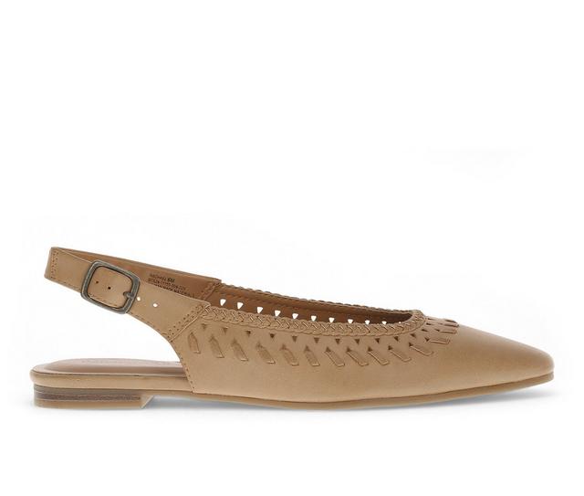 Women's Baretraps Rachael Slingback Flats in Dune color