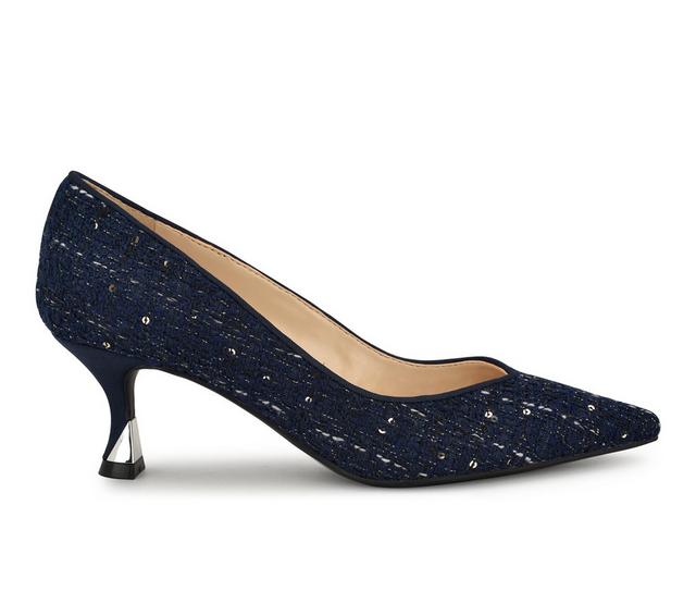 Women's Nine West Andes Dress Sandals in Dark Blue color