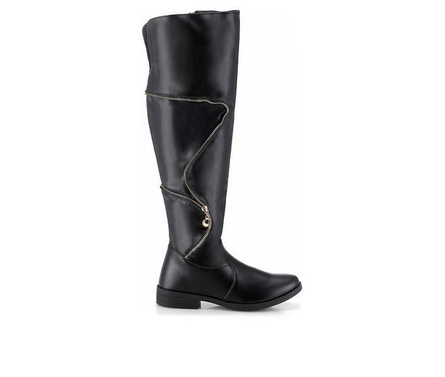 Women's Henry Ferrara Charm-506 Knee High Boots in Black color