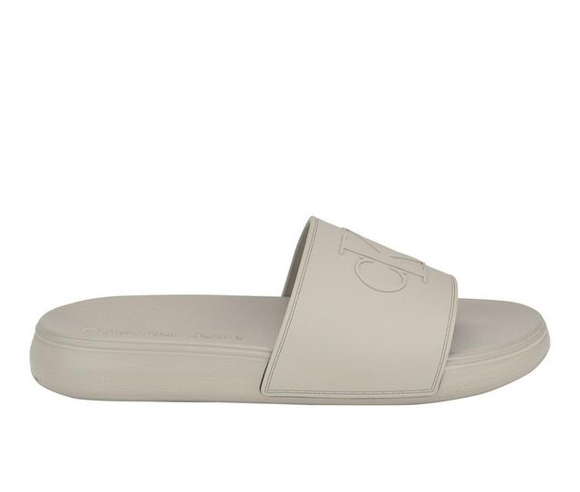 Men's Calvin Klein Wiston Sport Slides in Light Grey color