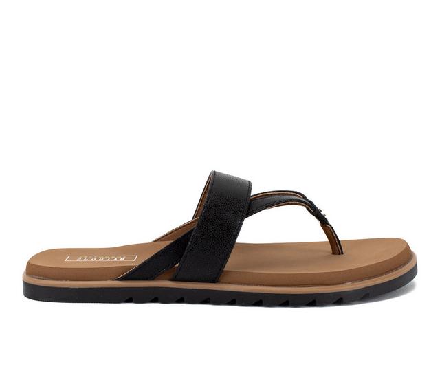 Women's Yellow Box Shayne Flip-Flops in Black color