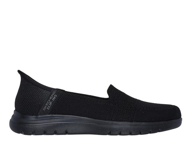 Women's Skechers Go On The Go Flex Slip-In Sneakers in Black/Black color