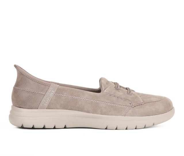 Women's Skechers Go 136545 On The Go Flex Slip-Ins Sneakers in Taupe color