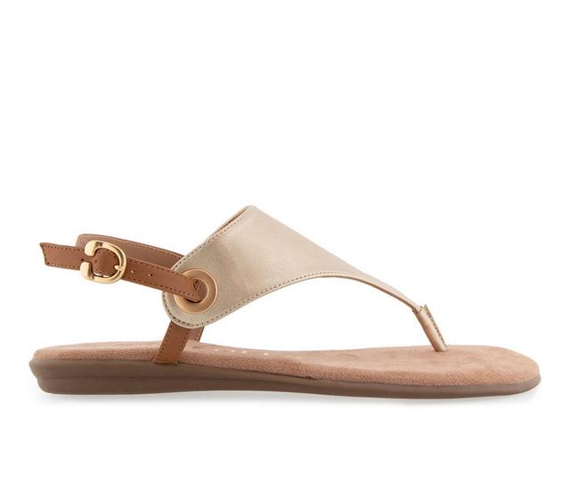 Women's Aerosoles Conclusion Sandals in Gold Metallic color