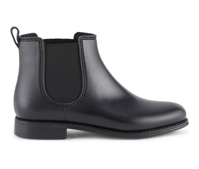 Women's Henry Ferrara Marsala-100 Rain Boots in Black Matt color