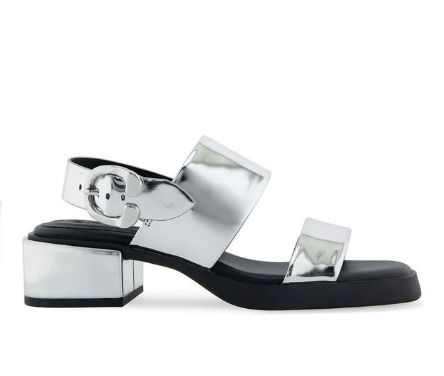 Women's Aerosoles Dove Dress Sandals in Silver Mirror color