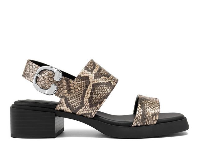 Women's Aerosoles Dove Dress Sandals in Champagne Snake color