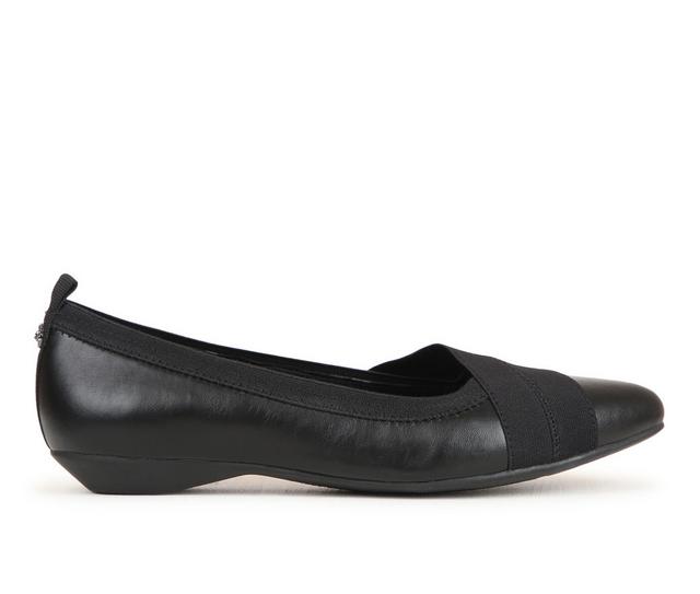 Women's Anne Klein Oreo Flats in Black color