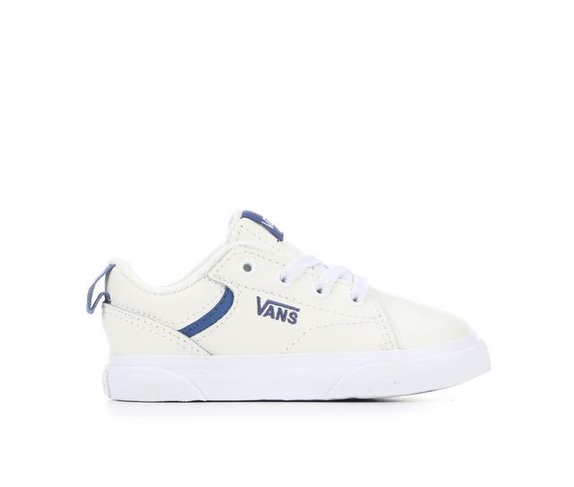 Boys' Vans Infant & Toddler Seldan Sneakers in White/Navy color