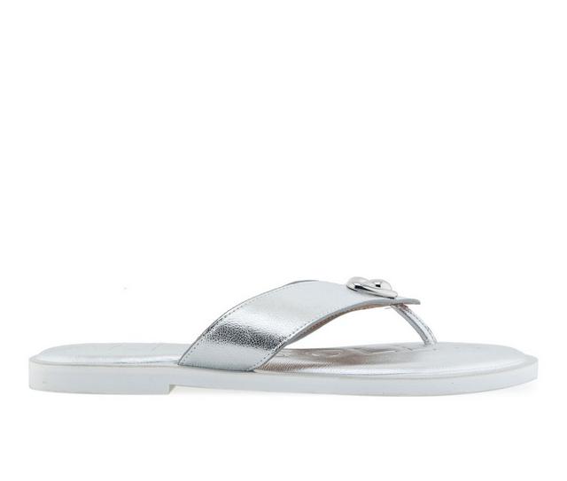 Women's Aerosoles Galen Flip-Flops in Silver color