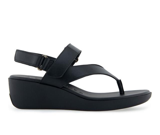 Women's Aerosoles Ilara Wedge Sandals in Black color