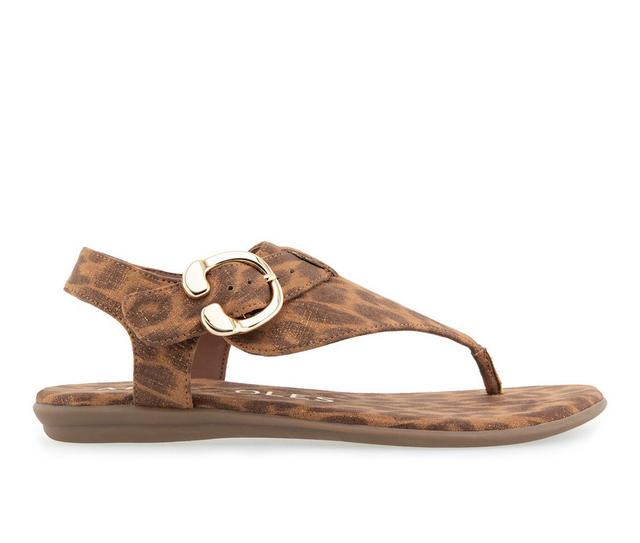 Women's Aerosoles Isa Sandals in Leopard Metalli color