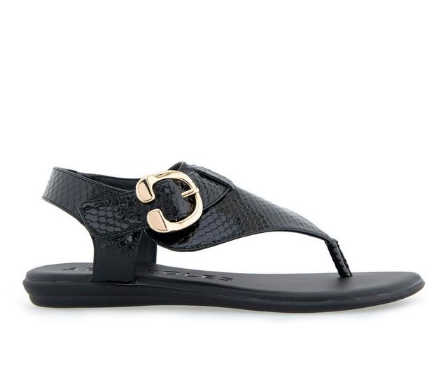 Women's Aerosoles Isa Sandals in Black Snake color
