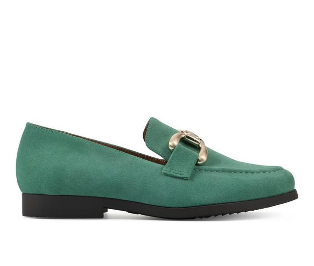 Women's White Mountain Cassino Loafers in Classic Green color