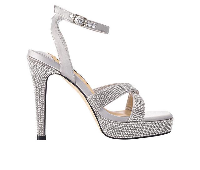 Women's Lady Couture Daisy Stiletto Sandals in Silver color
