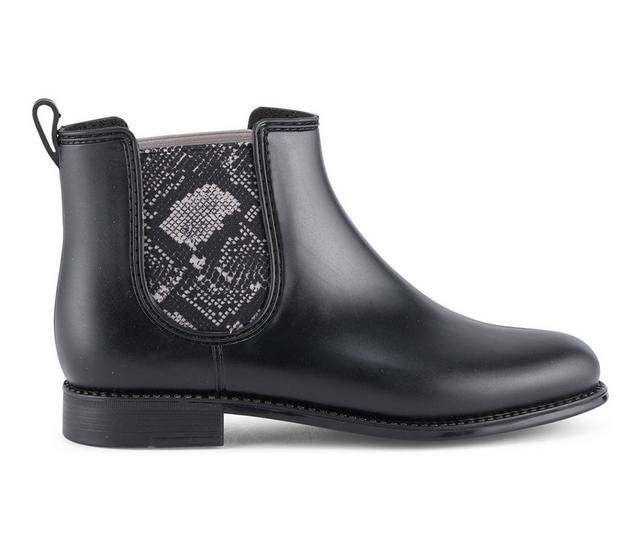 Women's Henry Ferrara Marsala-Snk Rain Boots in Black color
