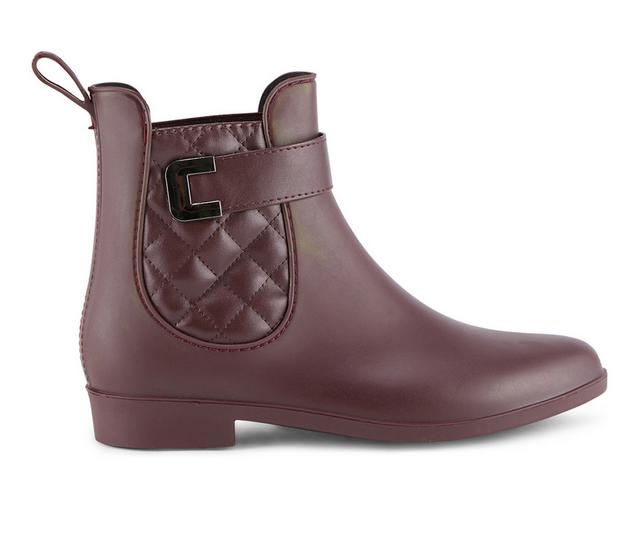 Women's Henry Ferrara Clarity Sky-5 Rain Boots in Burgundy Matt color