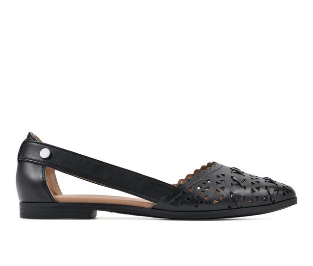 Women's White Mountain Nobler Flats in Black color