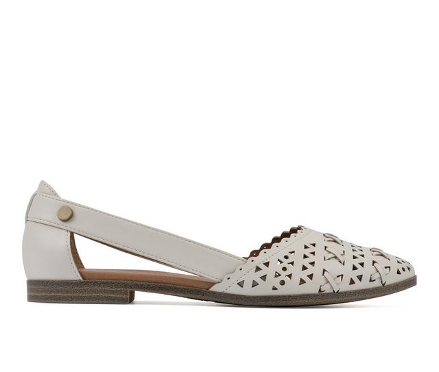 Women's White Mountain Nobler Flats in Eggshell color